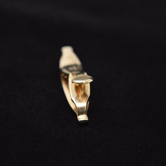 Vintage HICKOK Steam Train Goldtone Tie Clasp/Bar w